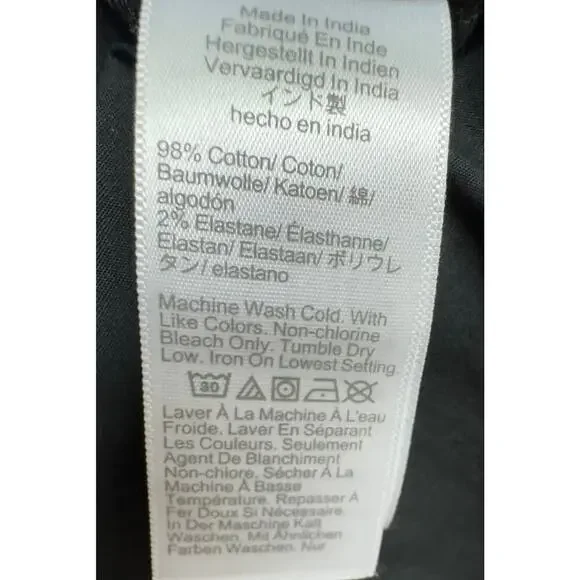 J.Crew Factory Black Ruffle Tie-Front Button Dress NWT Size 8 - Picture 6 of 7